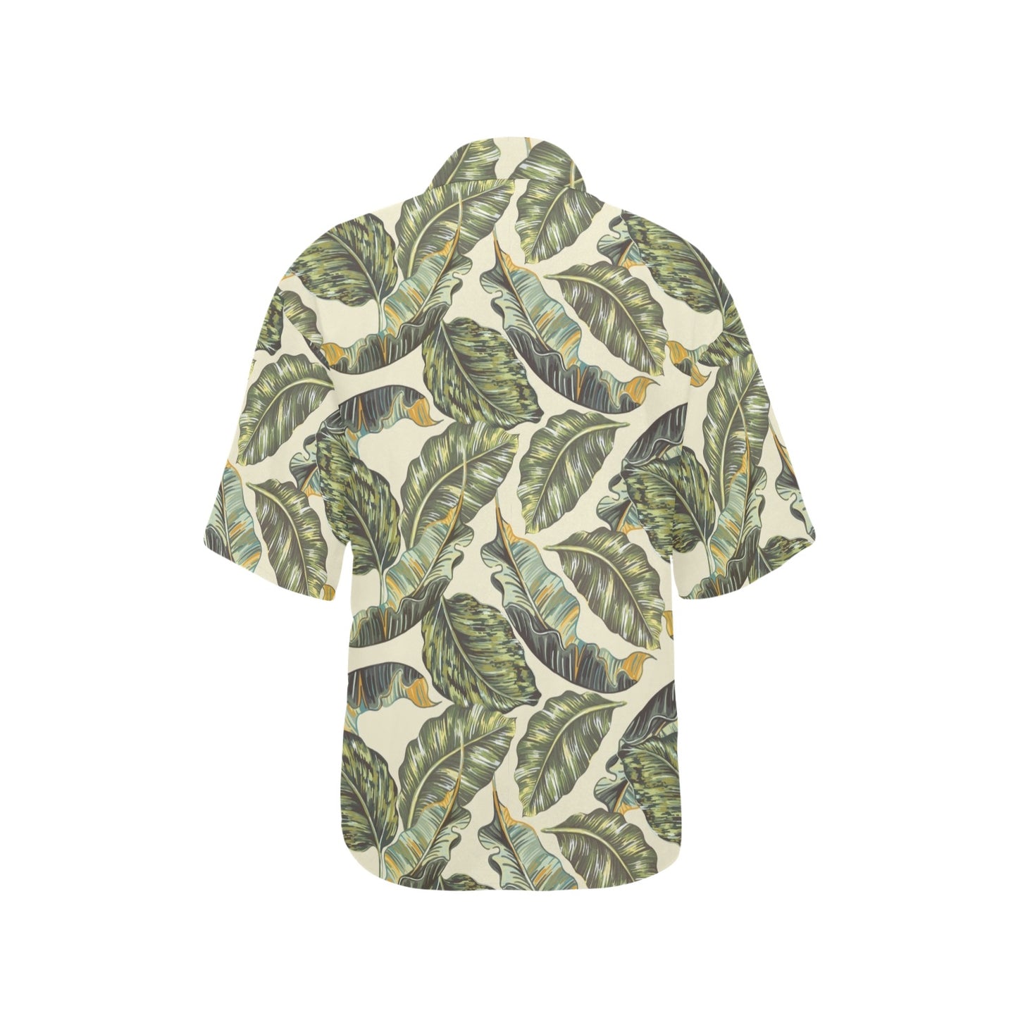 Banana Leaf Pattern Print Design BL08 Women's Hawaiian Shirt