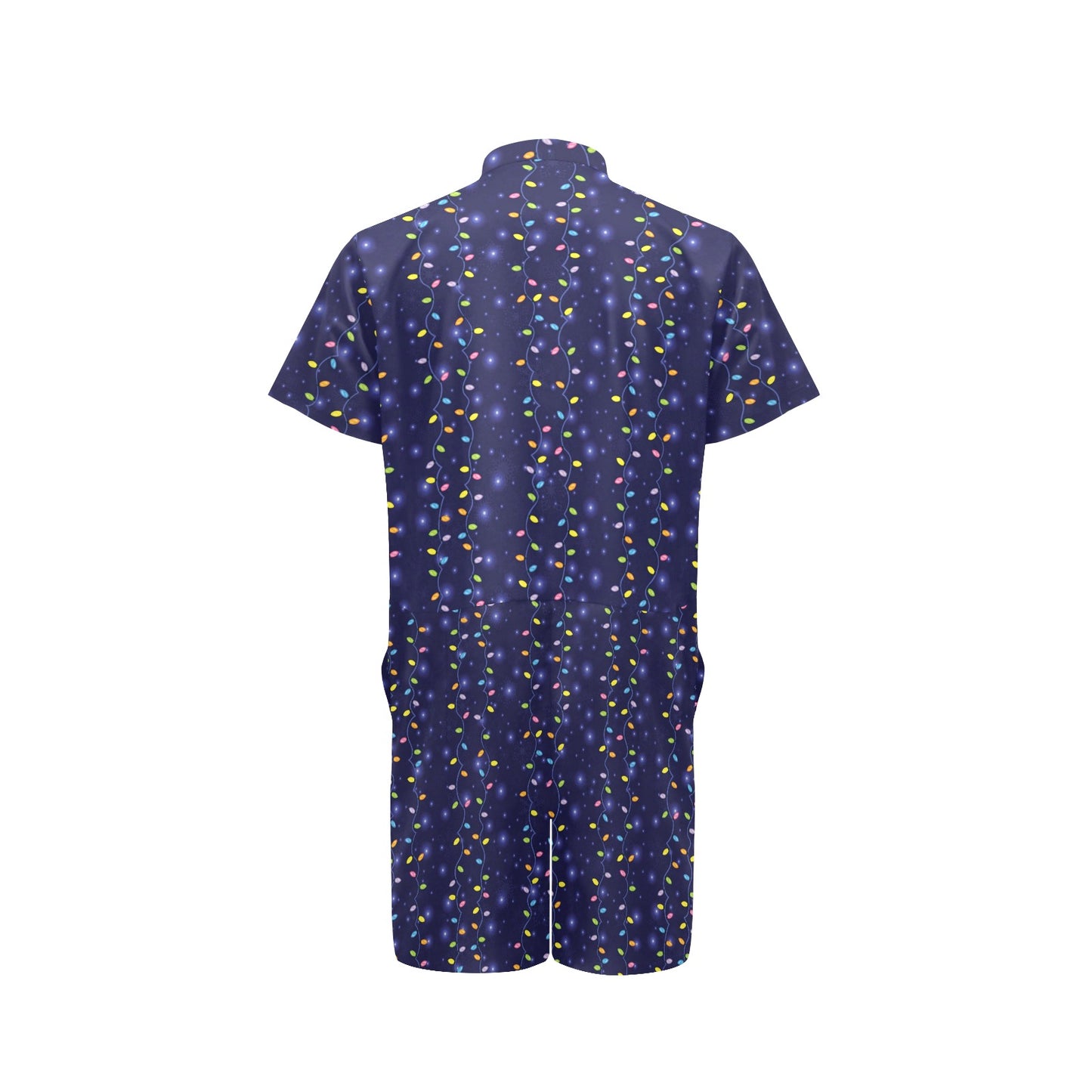 Christmas Light Pattern Print Design 03 Men's Romper