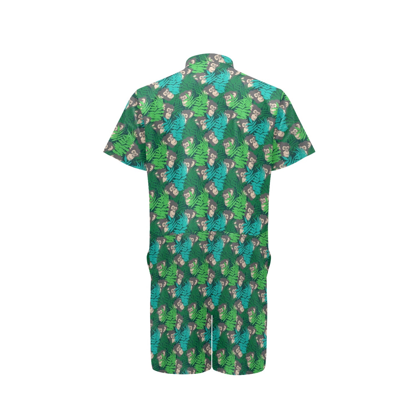 Chimpanzee Pattern Print Design 01 Men's Romper