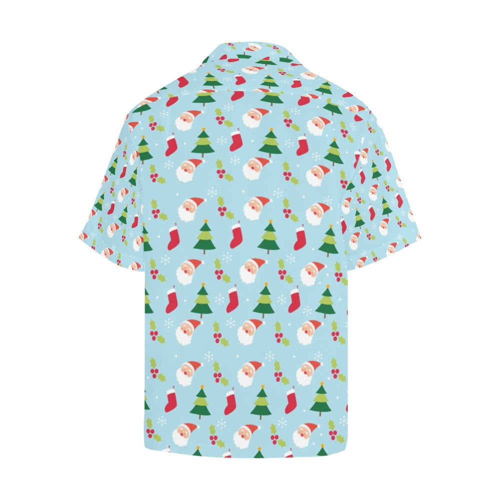 Santa Themed Print Design LKS301 Men's Hawaiian Shirt