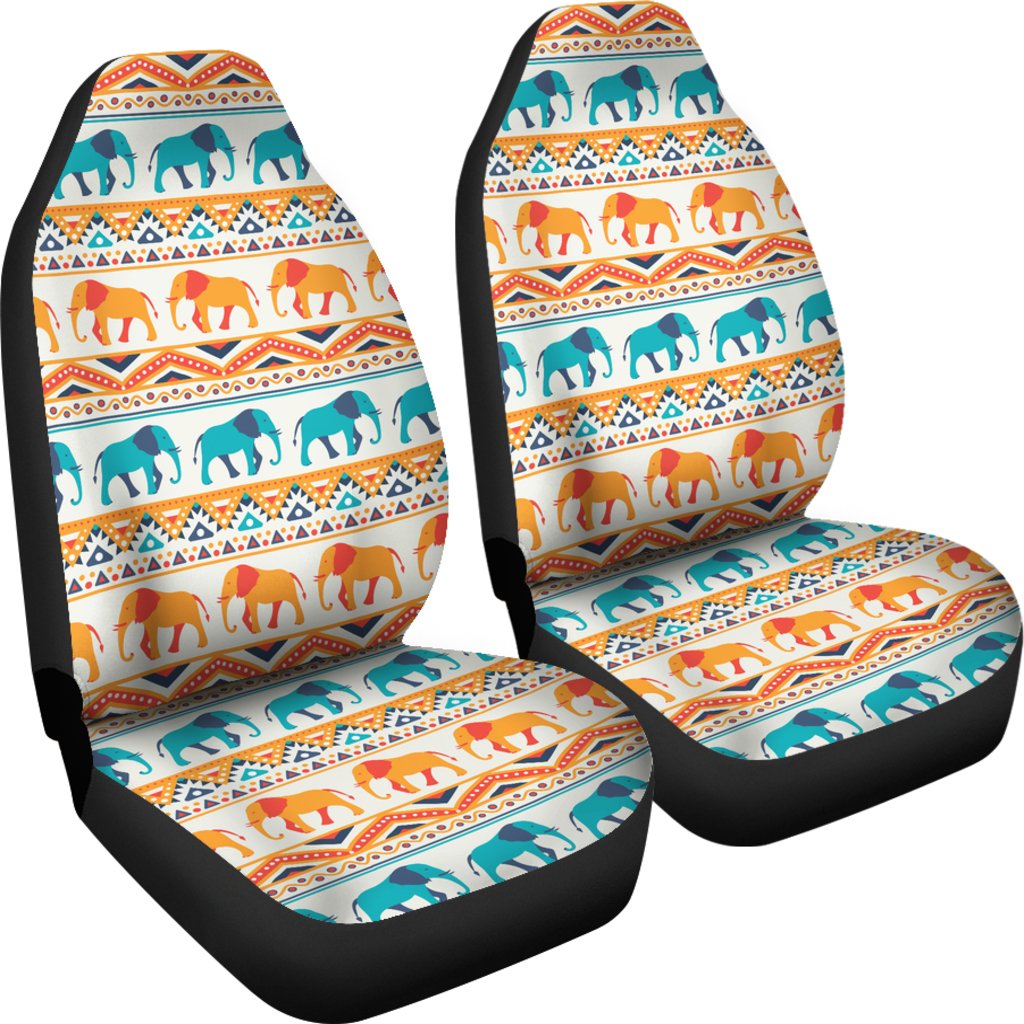 Elephant Aztec Ethnic Print Pattern Universal Fit Car Seat Covers