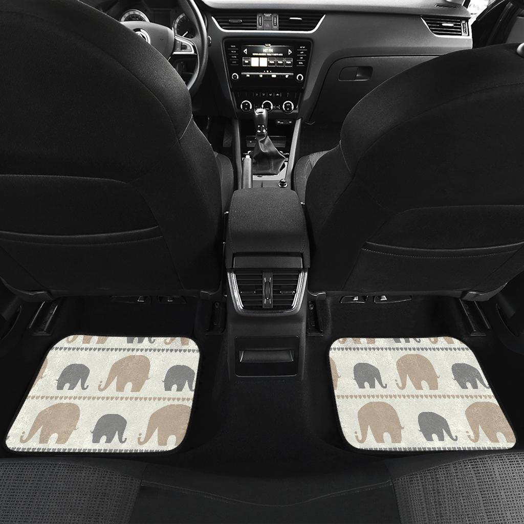 Elephant Cute Front and Back Car Floor Mats