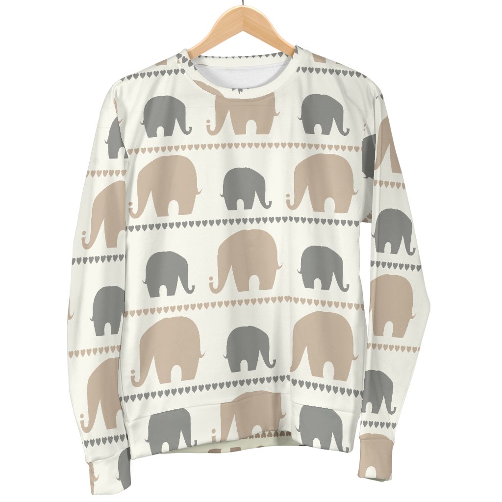 Elephant Cute Men Crewneck Sweatshirt