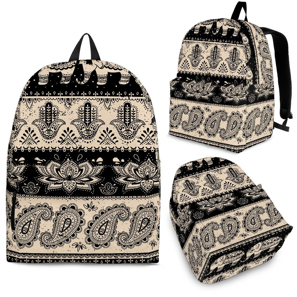 Elephant Hansa Lotus Pattern Premium Backpack