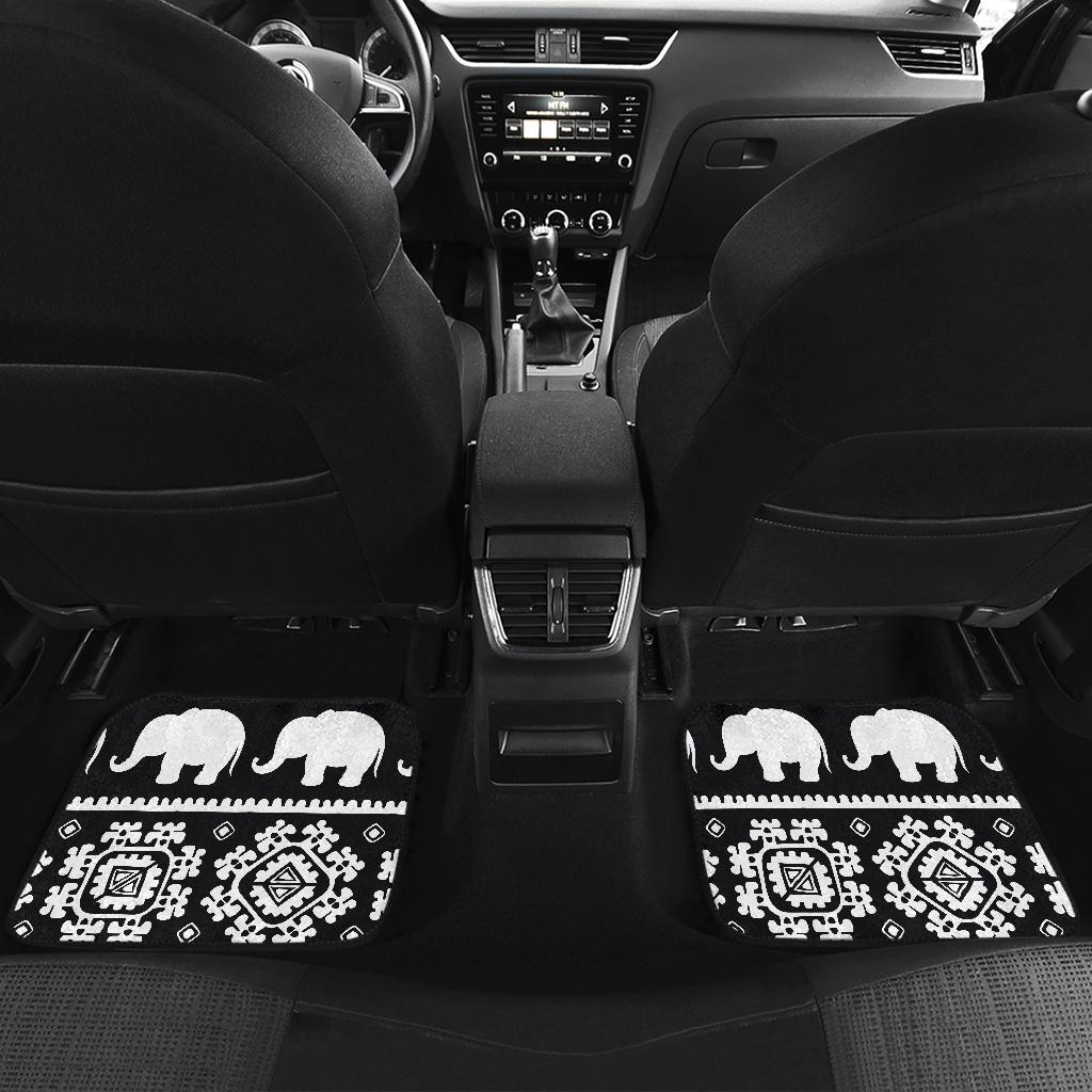 Elephant Pattern Front and Back Car Floor Mats