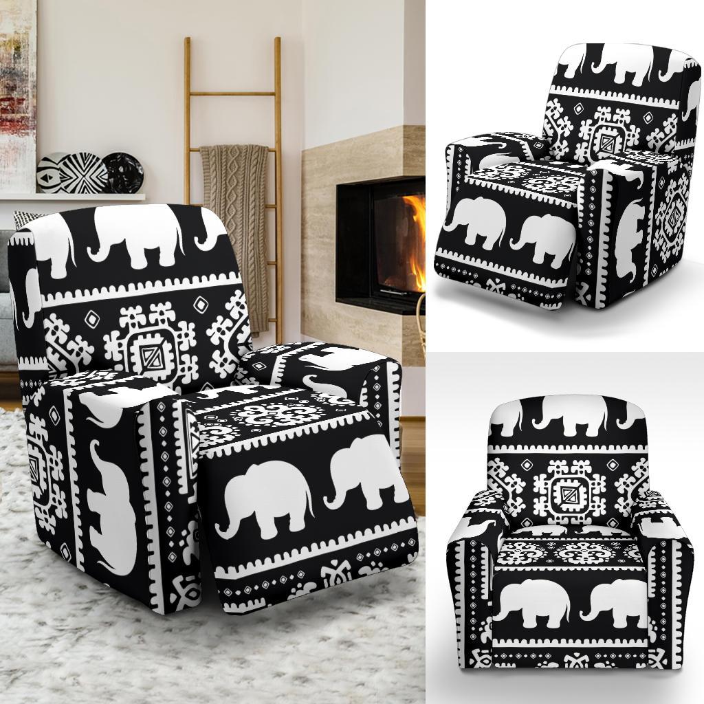 Elephant Pattern Recliner Slipcover-JORJUNE.COM
