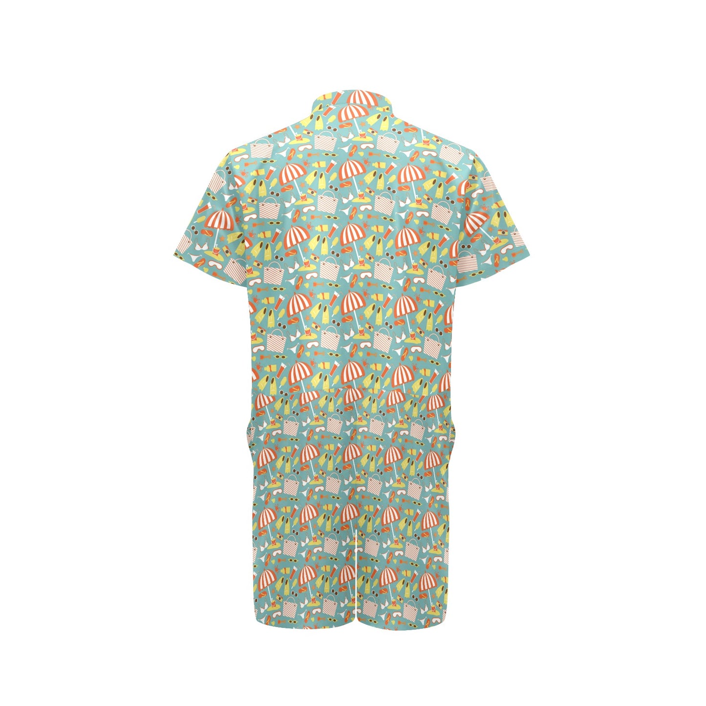 Beach Scene Pattern Print Design 02 Men's Romper