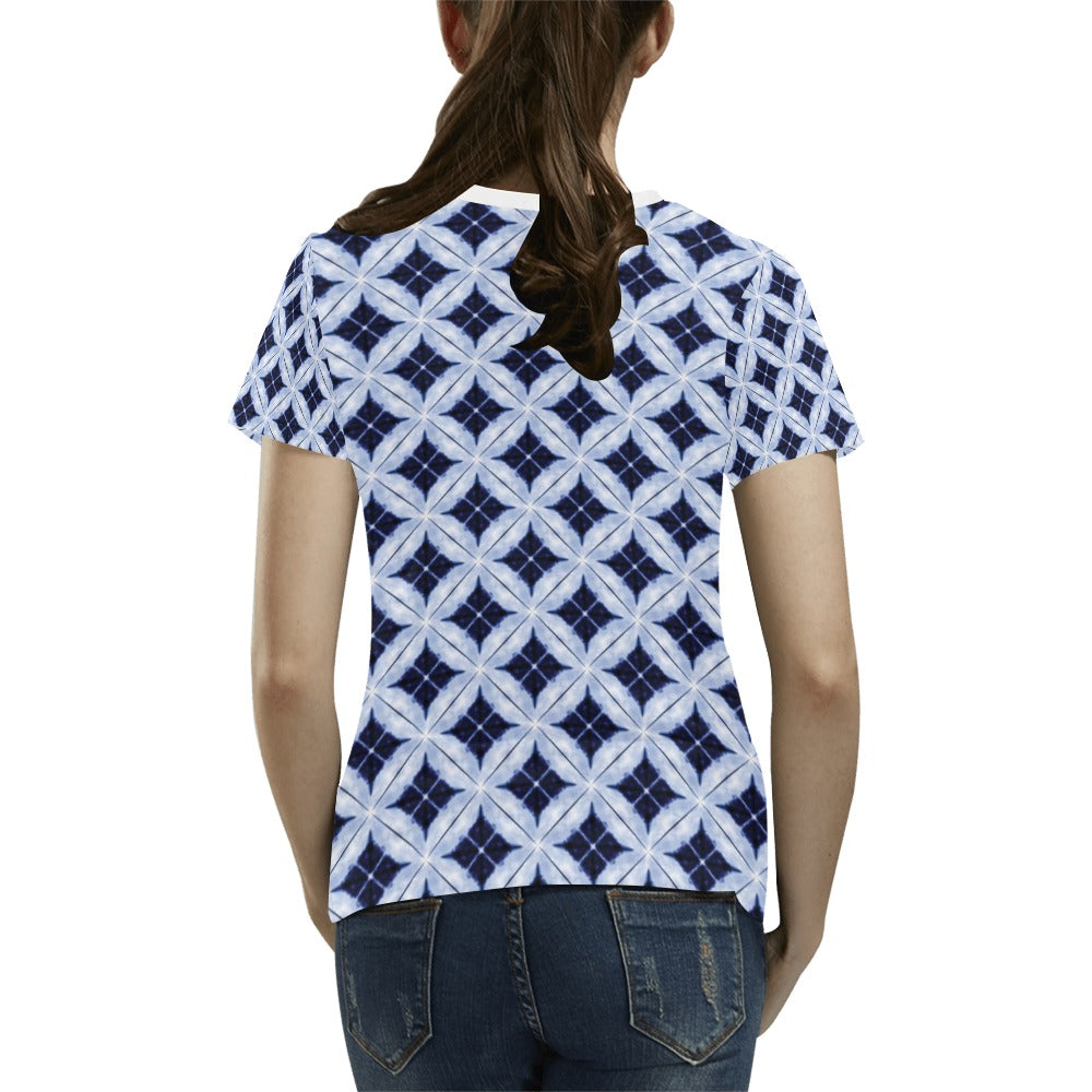 Tie Dye Print Design LKS308 Women's T-shirt