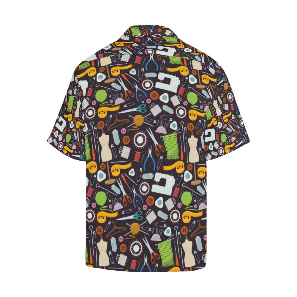 Sewing Equipment Print Design LKS308 Men's Hawaiian Shirt