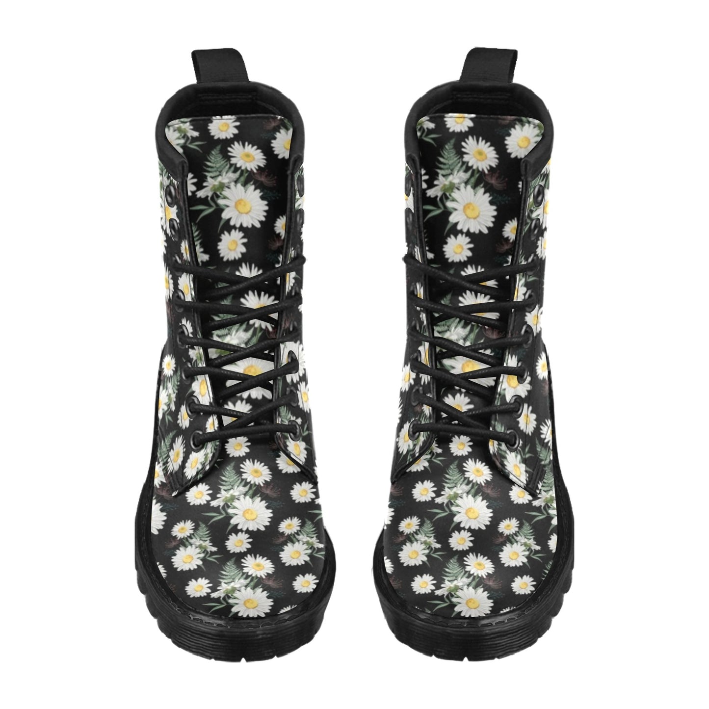 Daisy Pattern Print Design DS07 Women's Boots