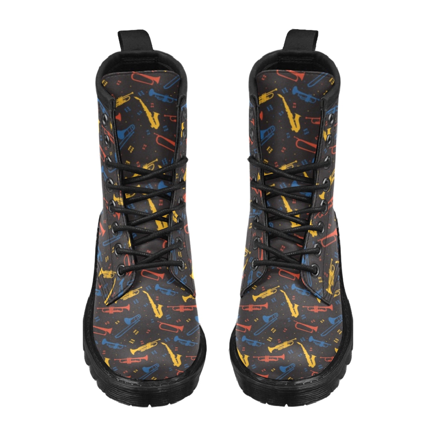 Saxophone Print Design LKS407 Women's Boots