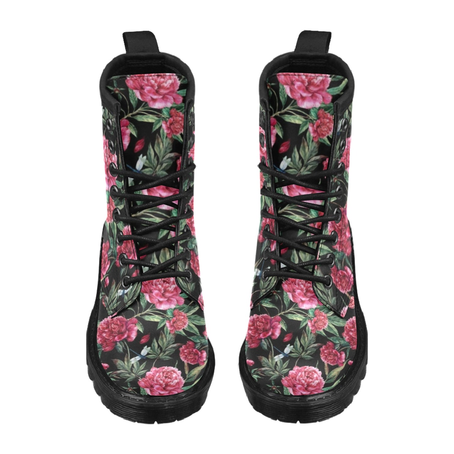 Peony Pattern Print Design PE04 Women's Boots
