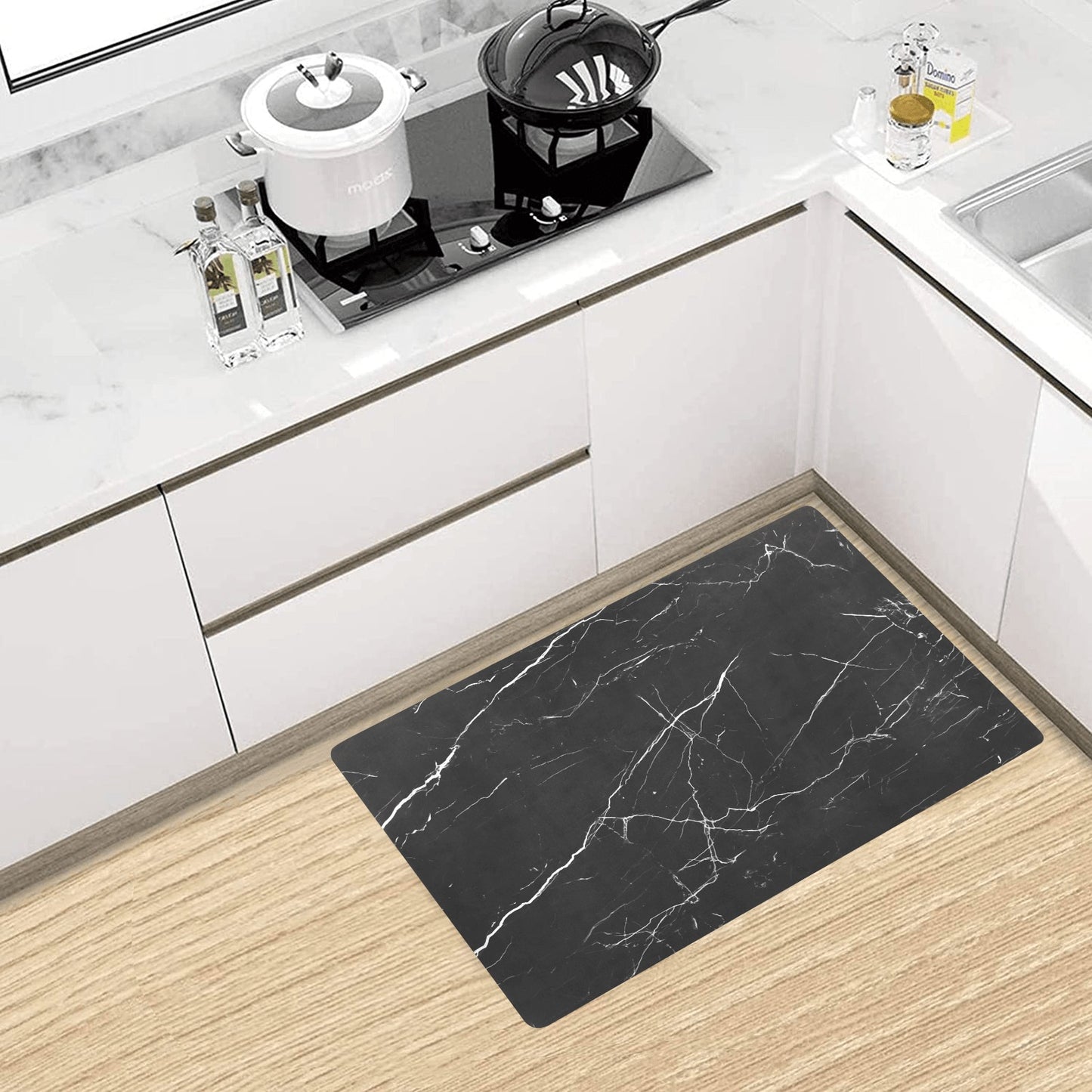 Marble Pattern Print Design 04 Kitchen Mat