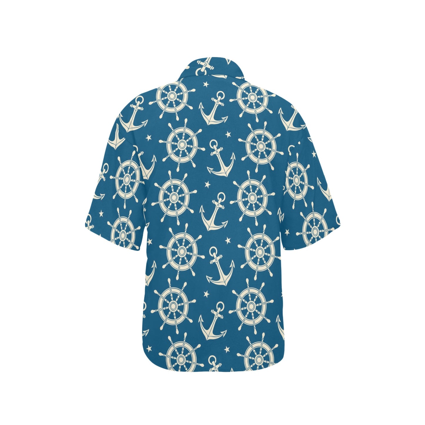 Anchor Pattern Print Design 01 Women's Hawaiian Shirt