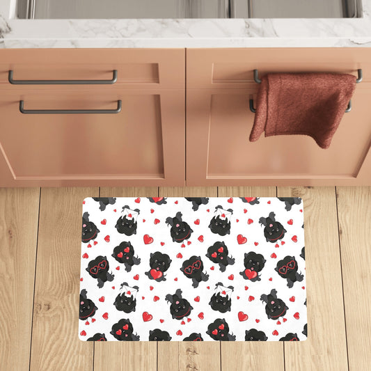 Affenpinscher Pattern Print Design 01 Kitchen Mat