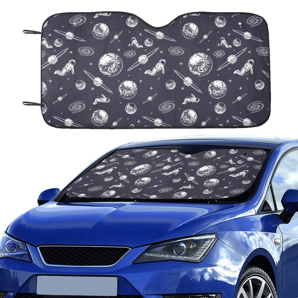 Space Astronaut Print Design LKS302 Car front Windshield Sun Shade