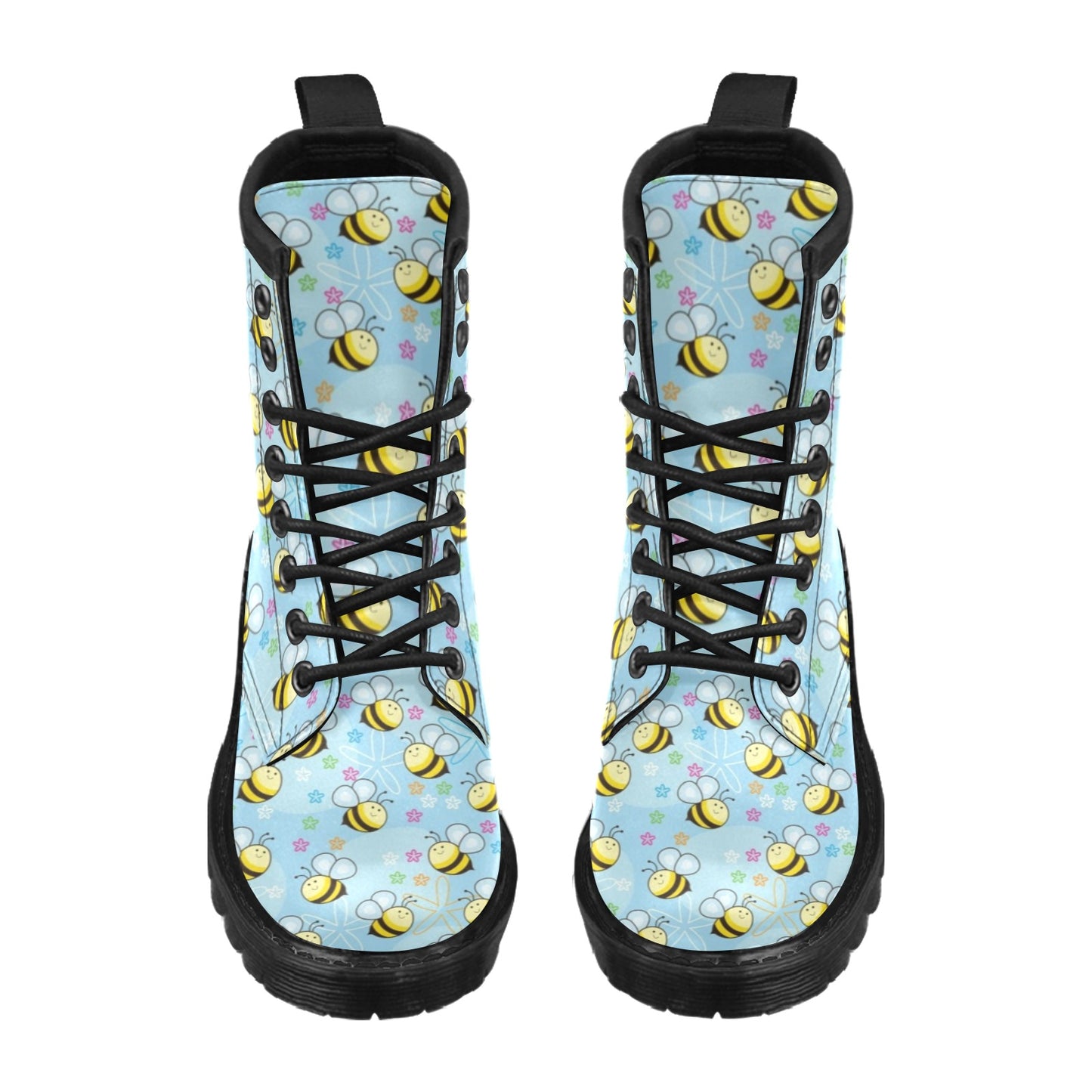 Bee Pattern Print Design BEE03 Women's Boots