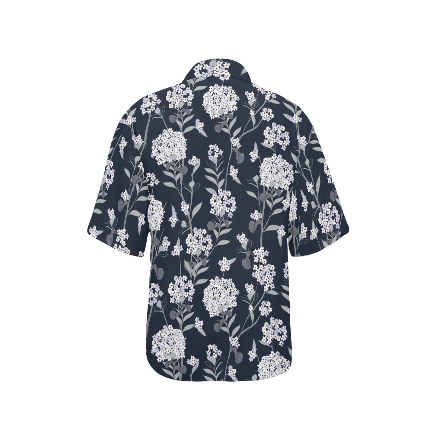 Hydrangea Pattern Print Design HD07 Women's Hawaiian Shirt
