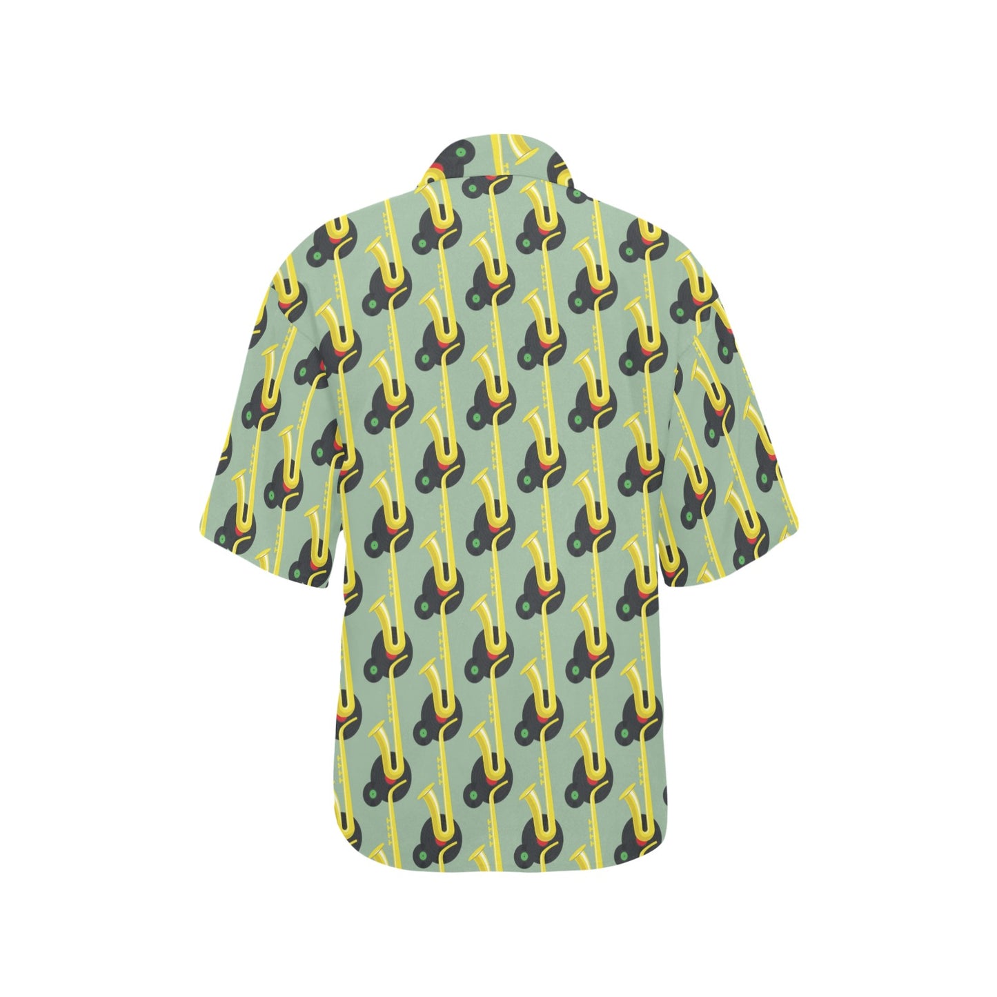 Saxophone Print Design LKS405 Women's Hawaiian Shirt