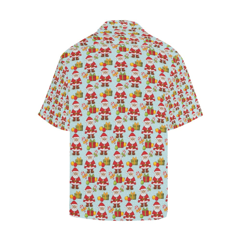 Santa Christmas Themed Print Design LKS303 Men's Hawaiian Shirt