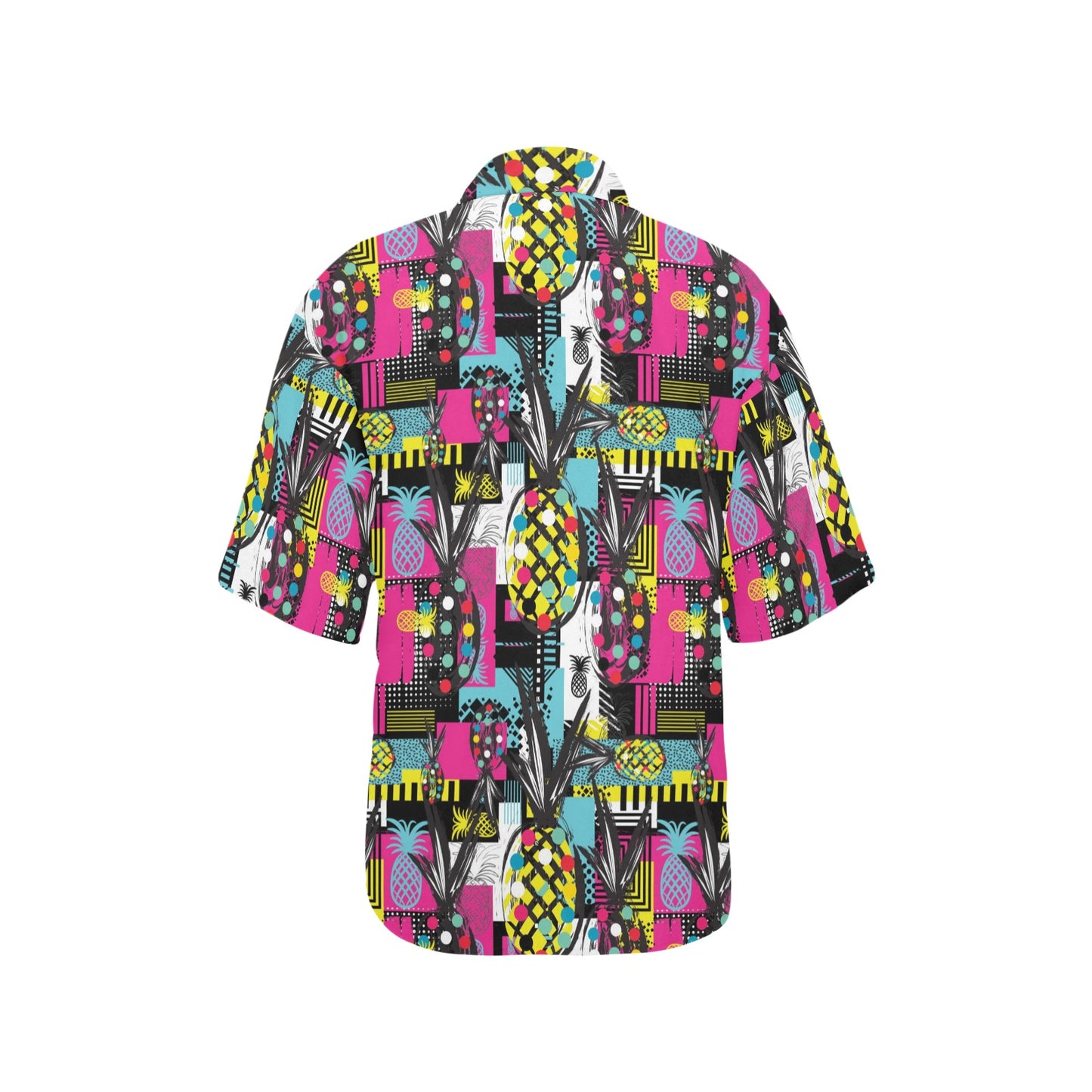Pop Art Pineapple Pattern Print Design A02 Women's Hawaiian Shirt