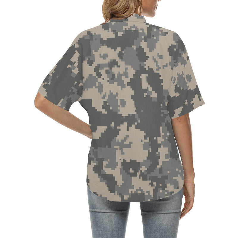 ACU Digital Camouflage Women's Hawaiian Shirt