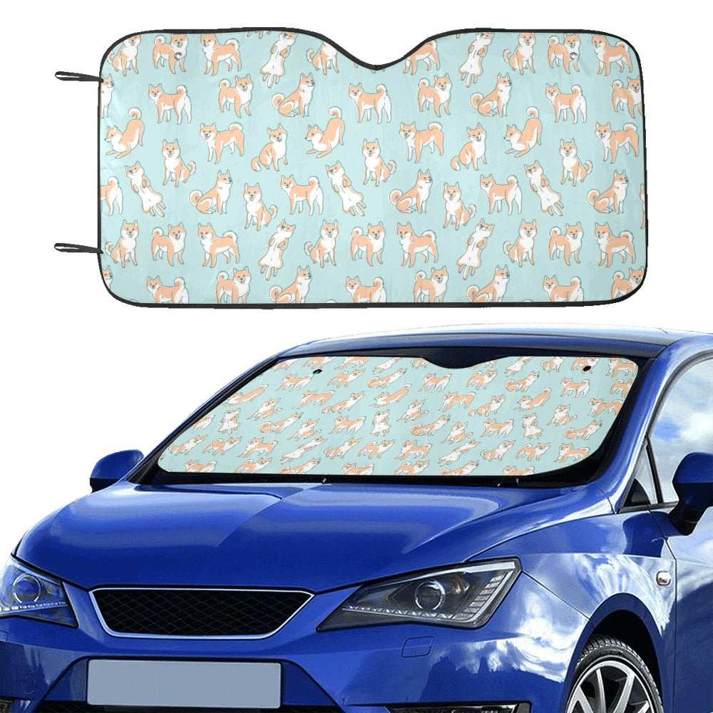 Shiba Inu Print Design LKS304 Car front Windshield Sun Shade