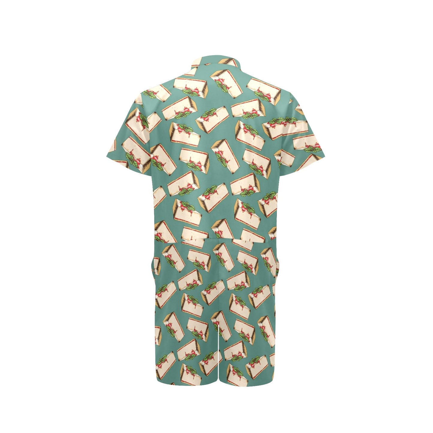 Cheesecake Pattern Print Design CK02 Men's Romper
