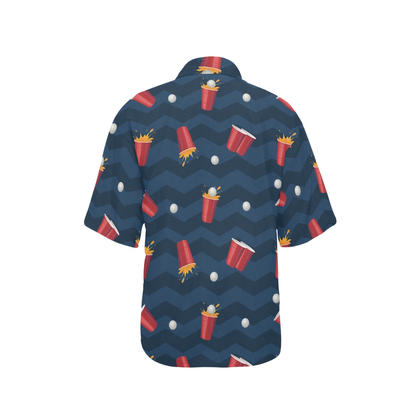 Beer Pong Pattern Print Design 01 Women's Hawaiian Shirt