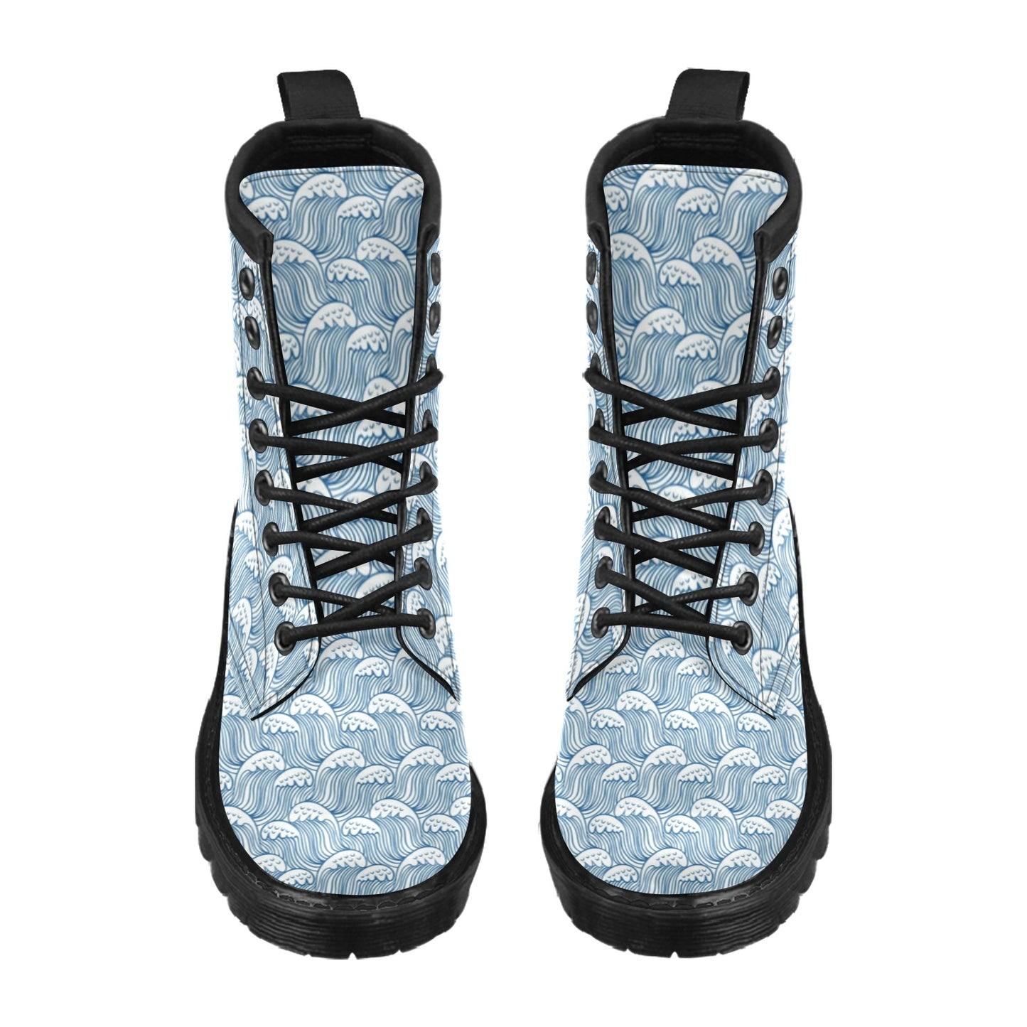 Wave Print Design LKS306 Women's Boots