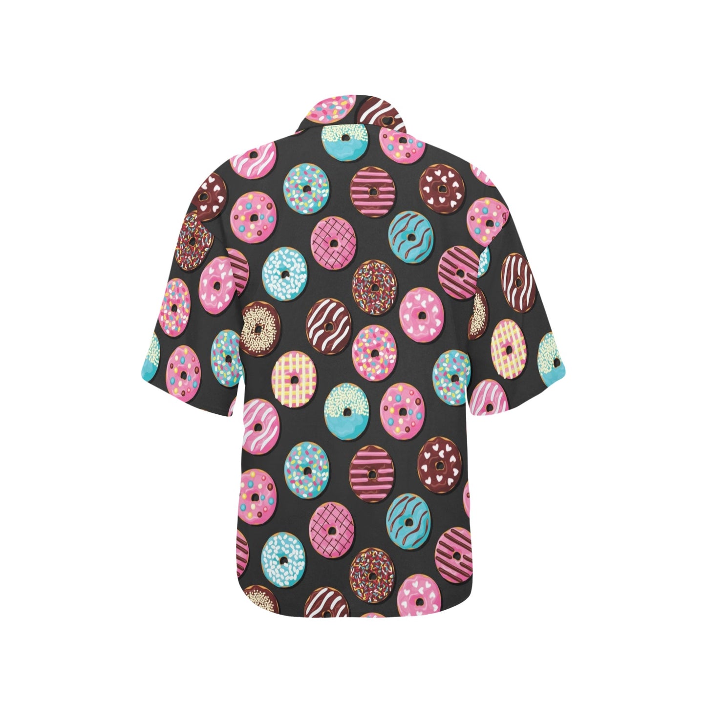 Donut Pattern Print Design DN02 Women's Hawaiian Shirt