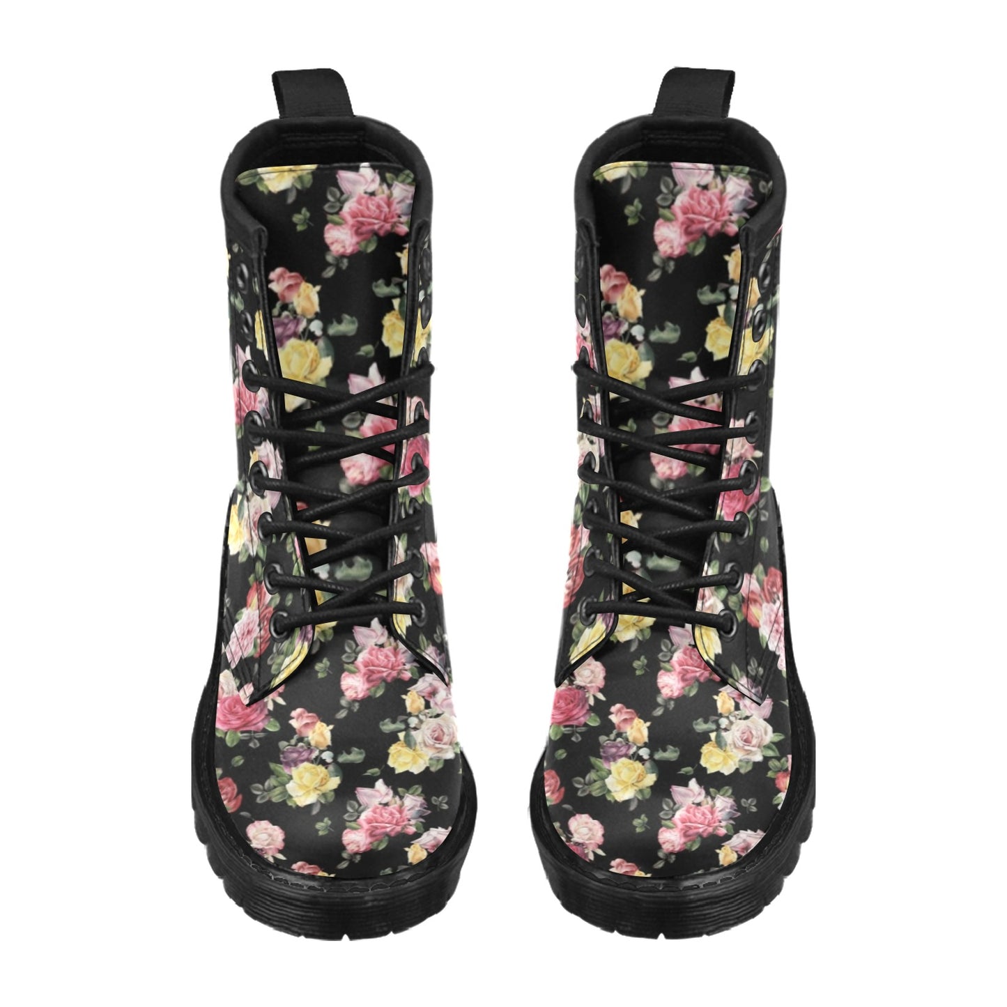 Rose Pattern Print Design RO010 Women's Boots