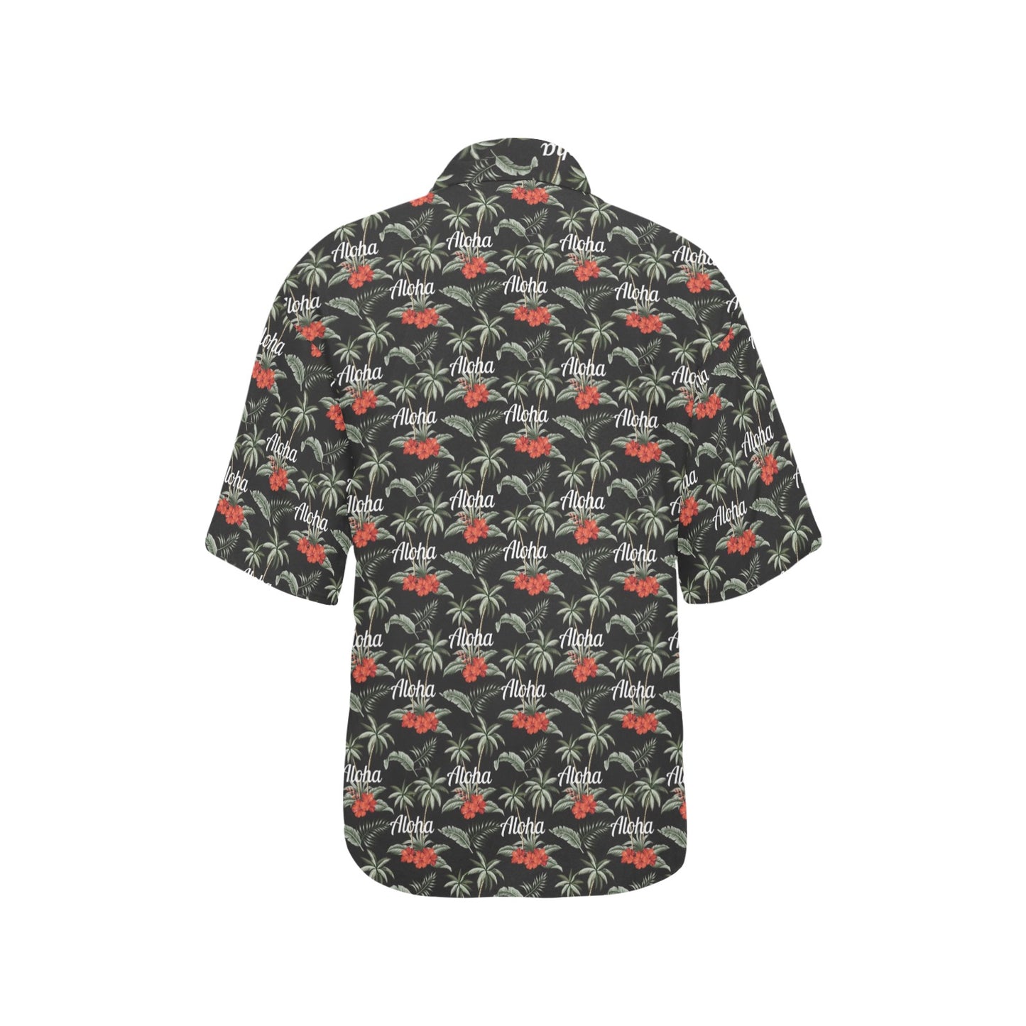 Aloha Palm Tree Design Themed Print Women's Hawaiian Shirt