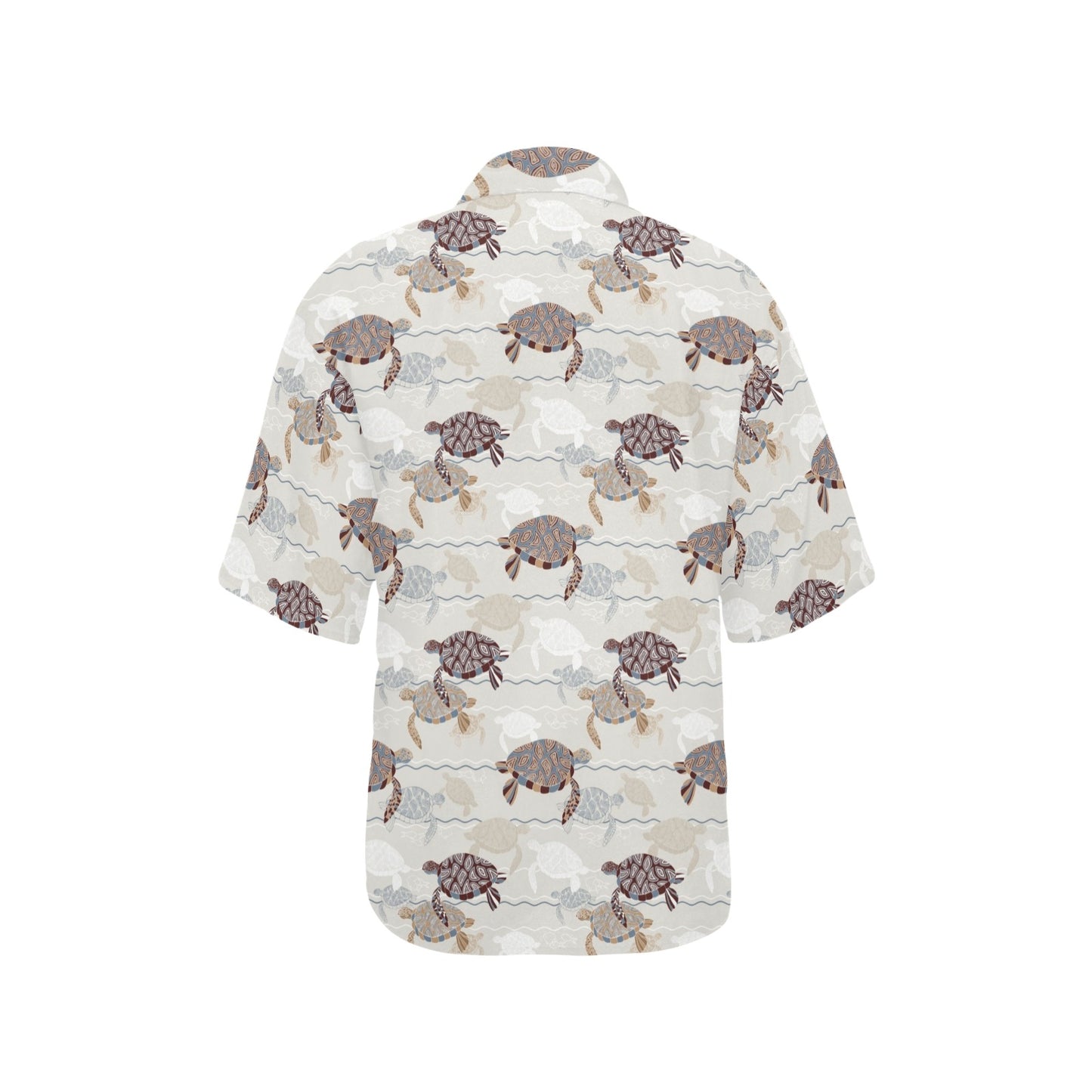 Sea Turtle Pattern Print Design T07 Women's Hawaiian Shirt