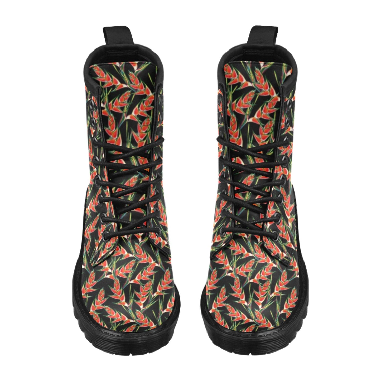 Heliconia Pattern Print Design HL010 Women's Boots
