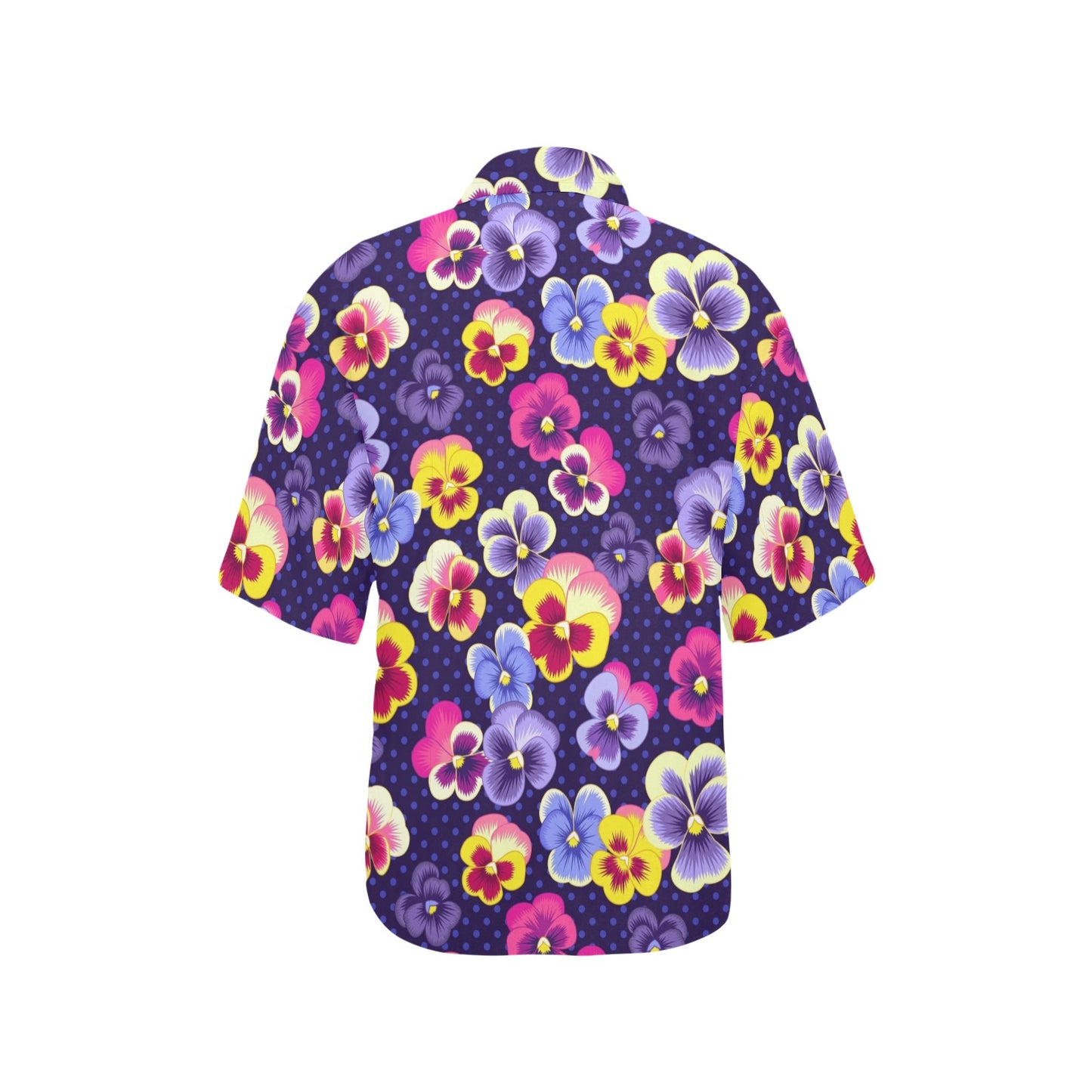 Pansy Pattern Print Design PS04 Women's Hawaiian Shirt