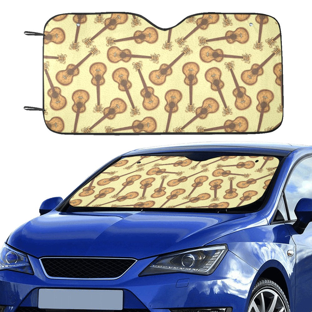 Acoustic Guitar Print Design LKS402 Car front Windshield Sun Shade