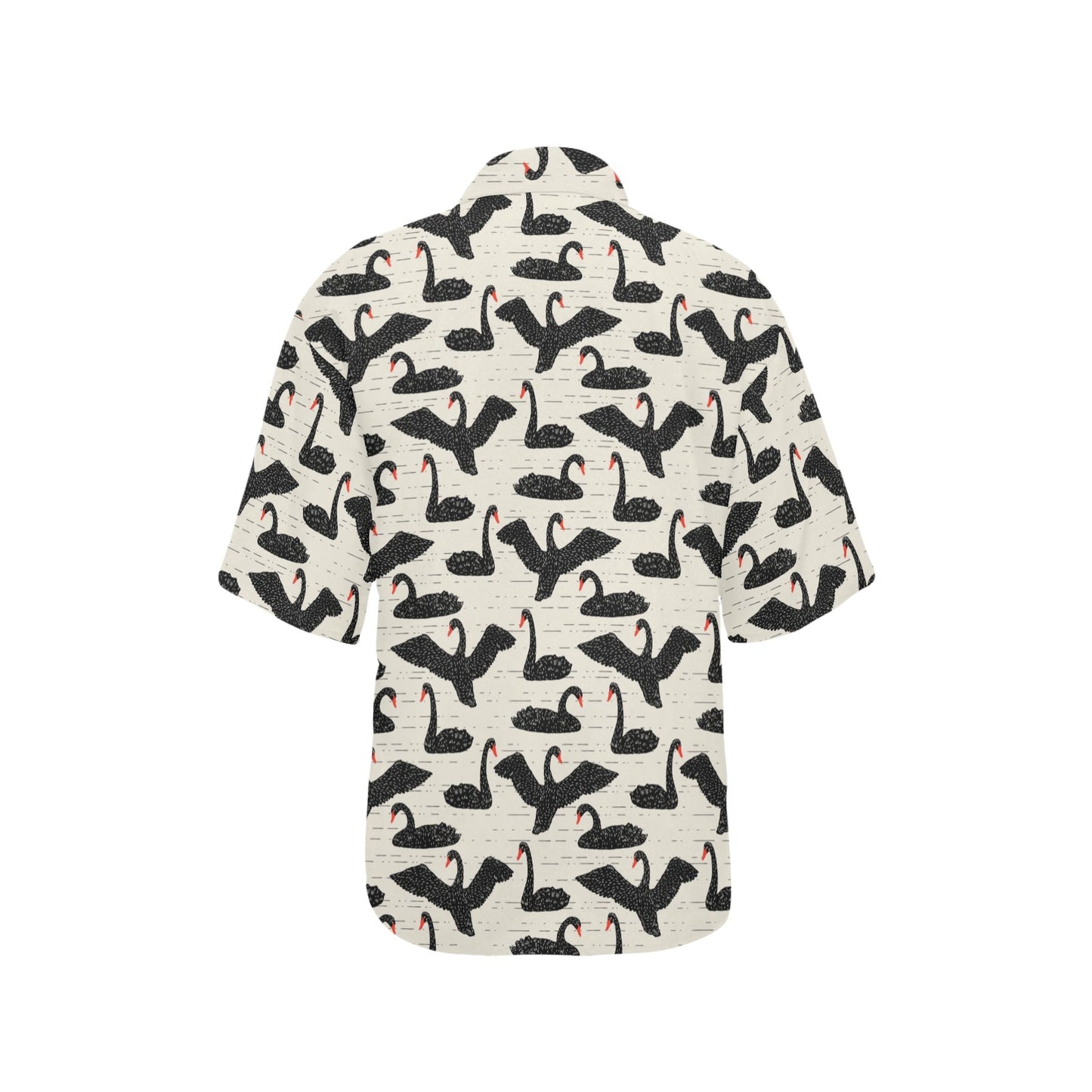 Swan Print Design LKS402 Women's Hawaiian Shirt