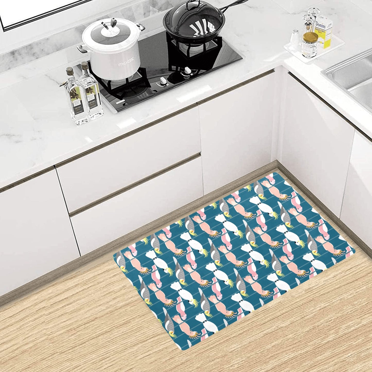 Cockatoo Print Design LKS401 Kitchen Mat