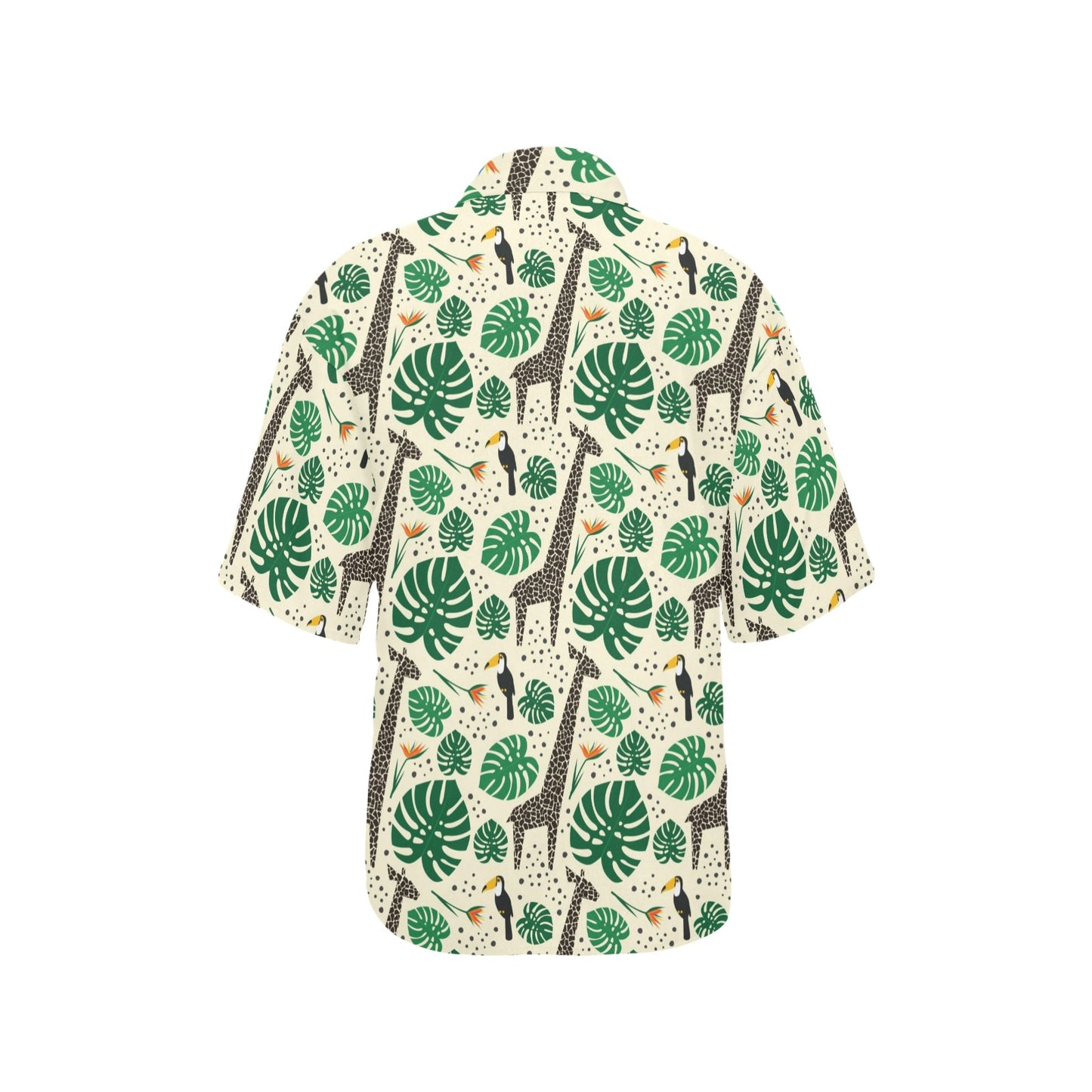 Rainforest Giraffe Pattern Print Design A02 Women's Hawaiian Shirt