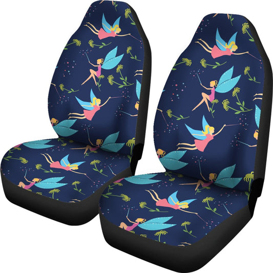 Fairy With Flower Print Pattern Universal Fit Car Seat Covers