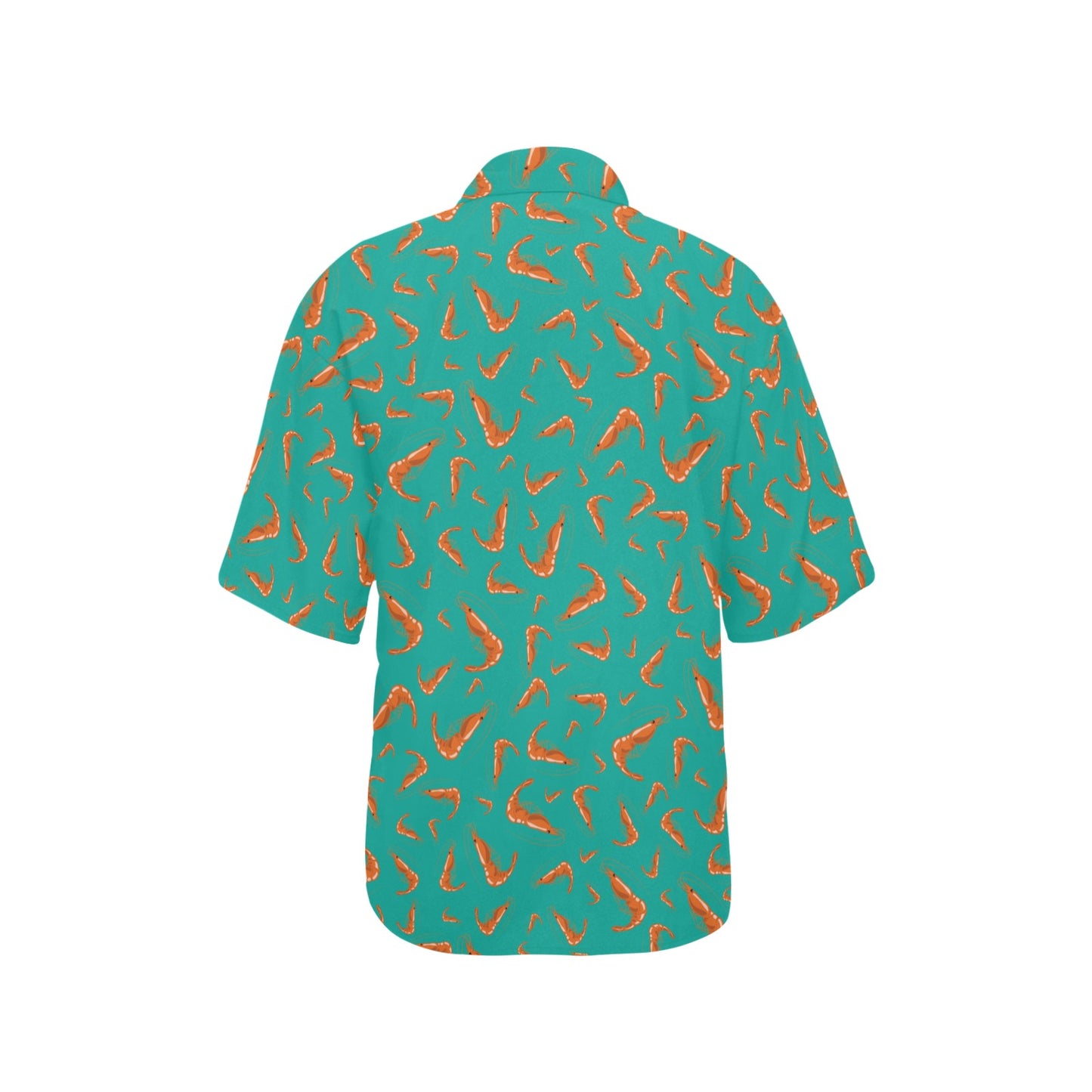 Shrimp Print Design LKS301 Women's Hawaiian Shirt