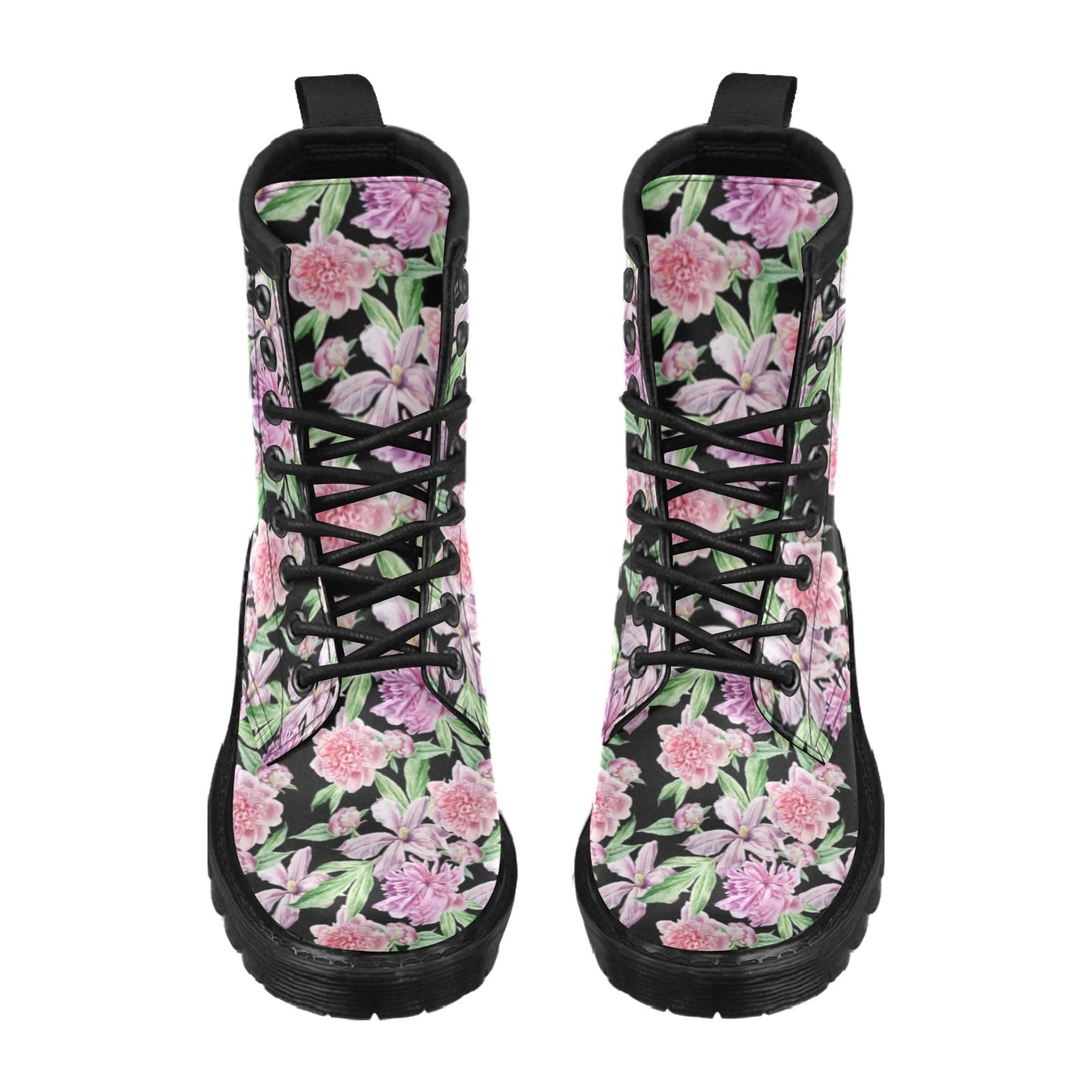 Peony Pattern Print Design PE08 Women's Boots