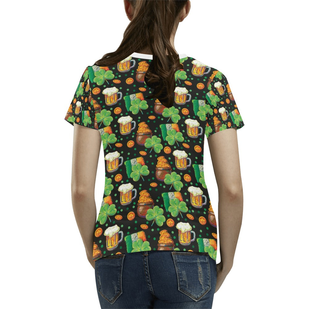 St Patricks Day Print Design LKS303 Women's T-shirt