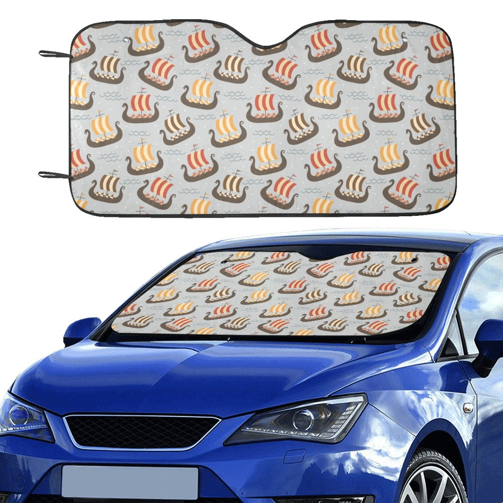 Vikings Print Design LKS308 Car front Windshield Sun Shade