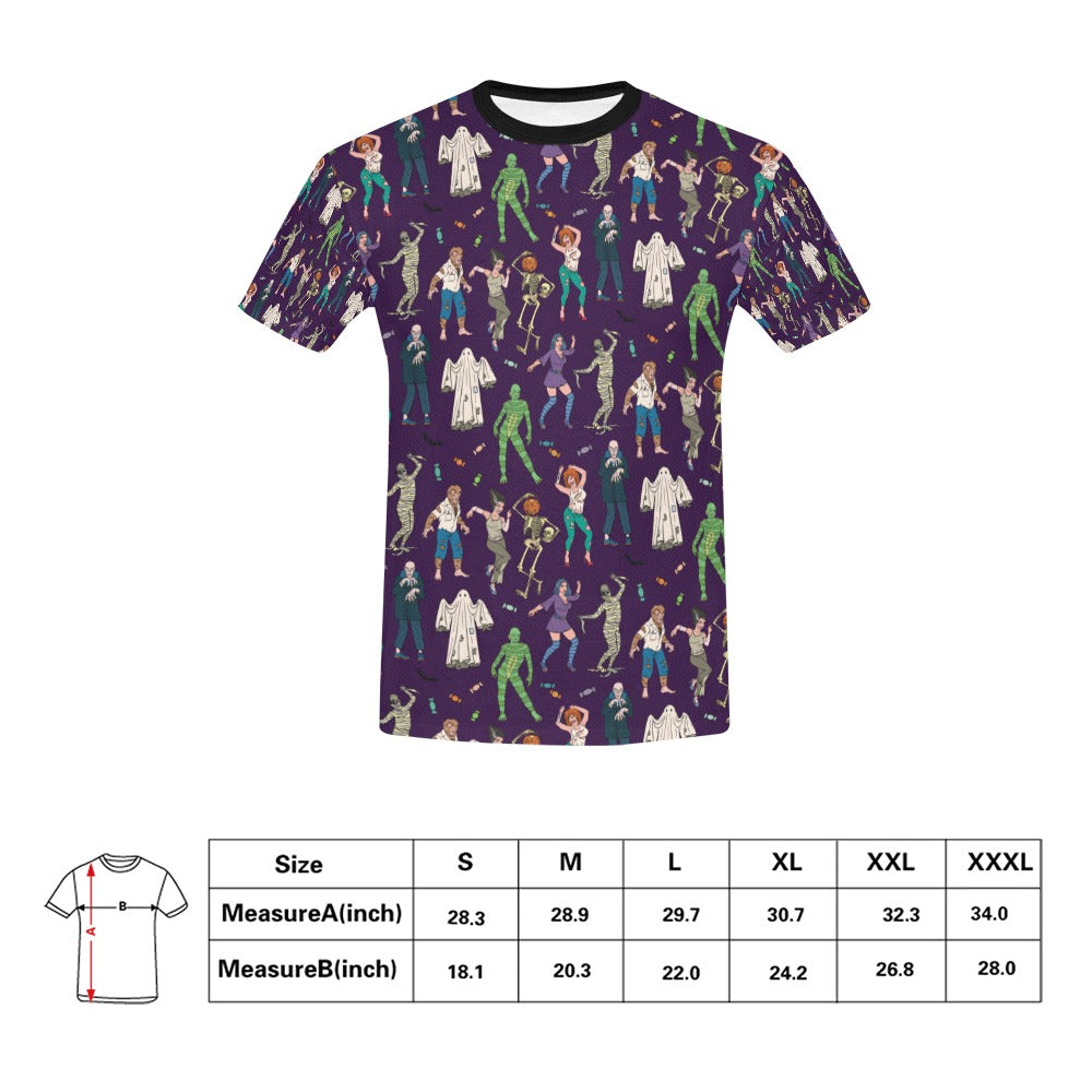 Creepy Zombie Print Design LKS302 Men's All Over Print T-shirt