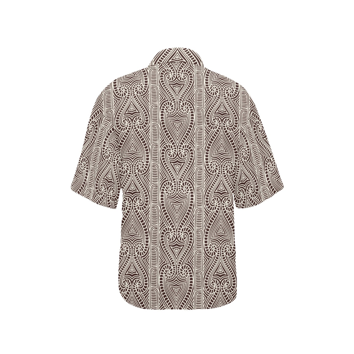 Maori Pattern Print Design 04 Women's Hawaiian Shirt