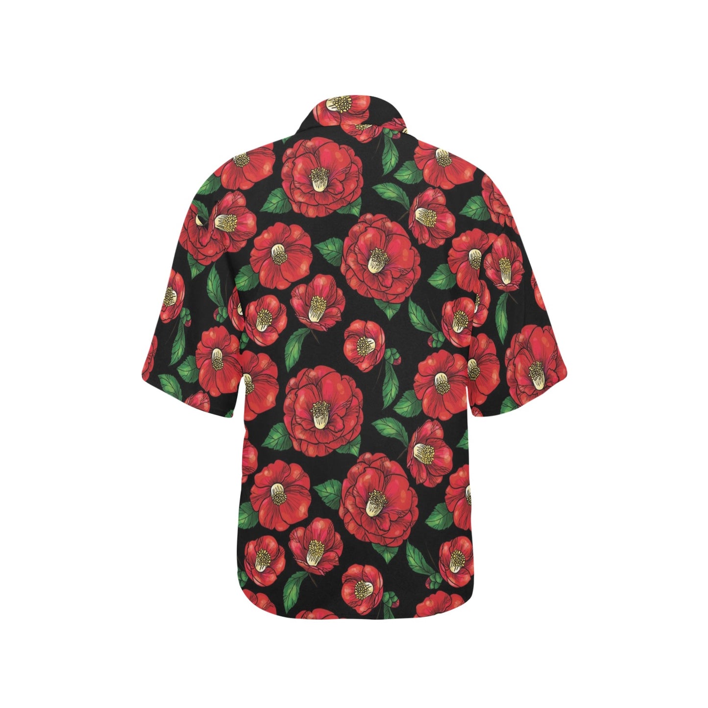 Camellia Pattern Print Design CM07 Women's Hawaiian Shirt