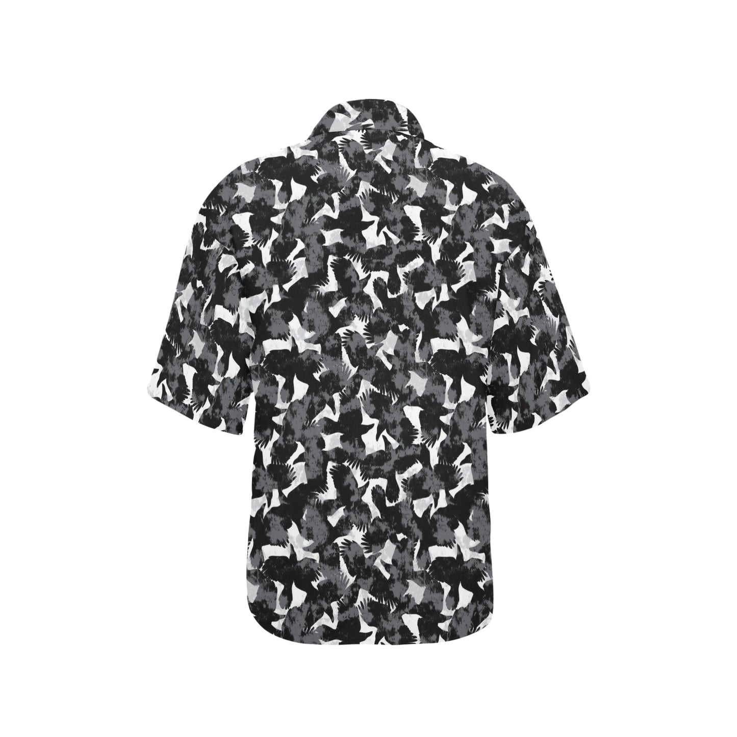 Crow Pattern Print Design 01 Women's Hawaiian Shirt
