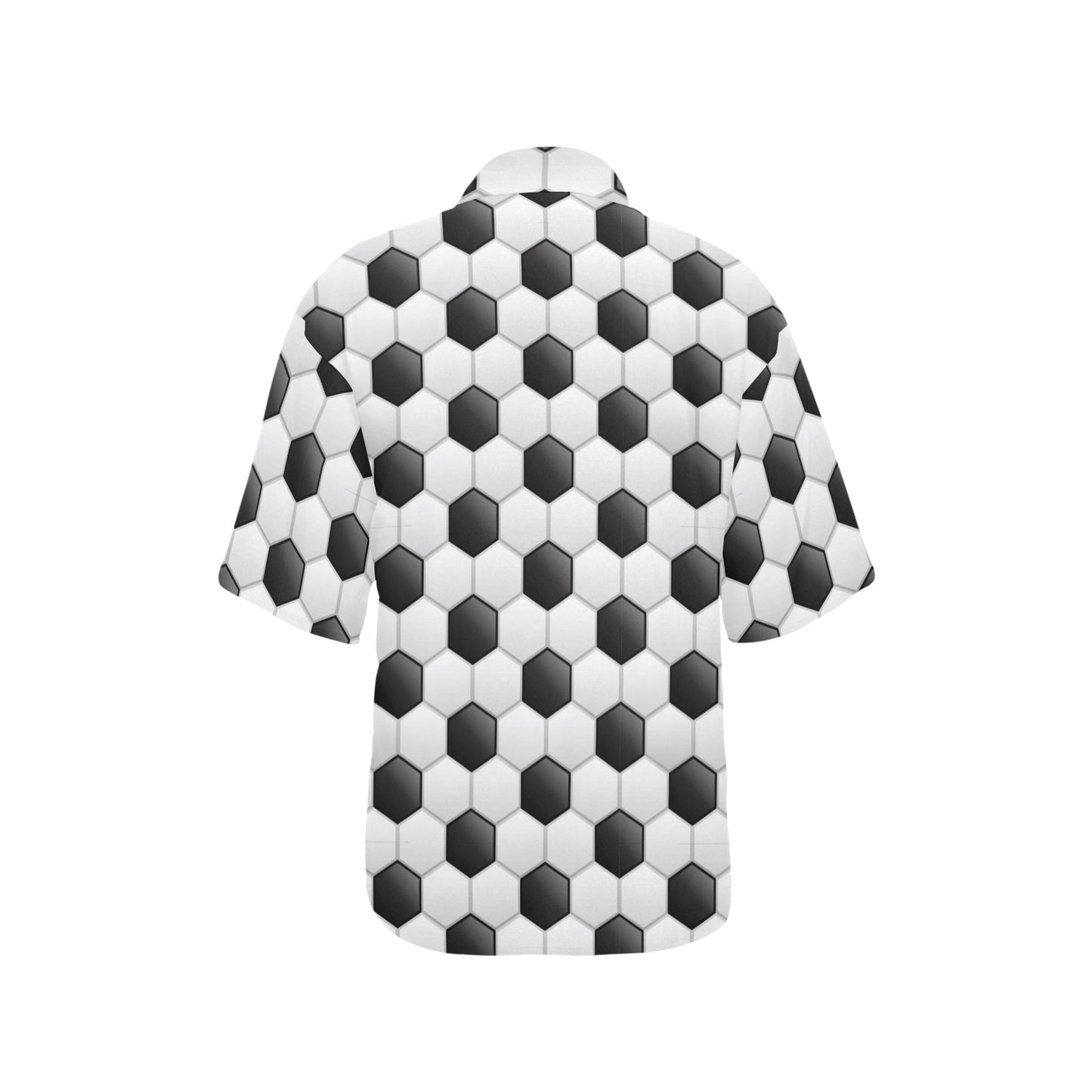 Soccer Ball Texture Print Pattern Women's Hawaiian Shirt